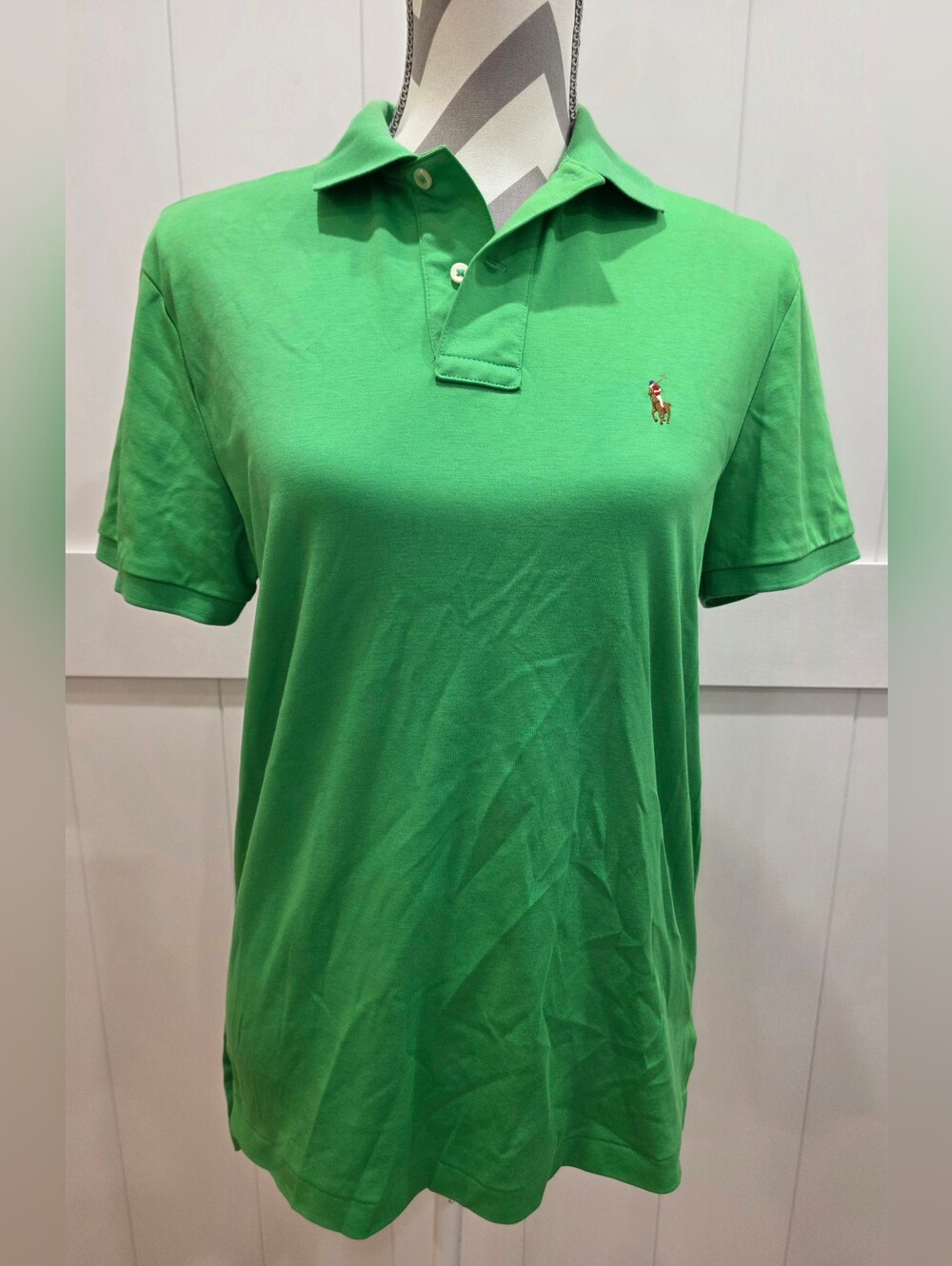 Polo Ralph Lauren Green Short-Sleeve Polo Shirt Size S -*175